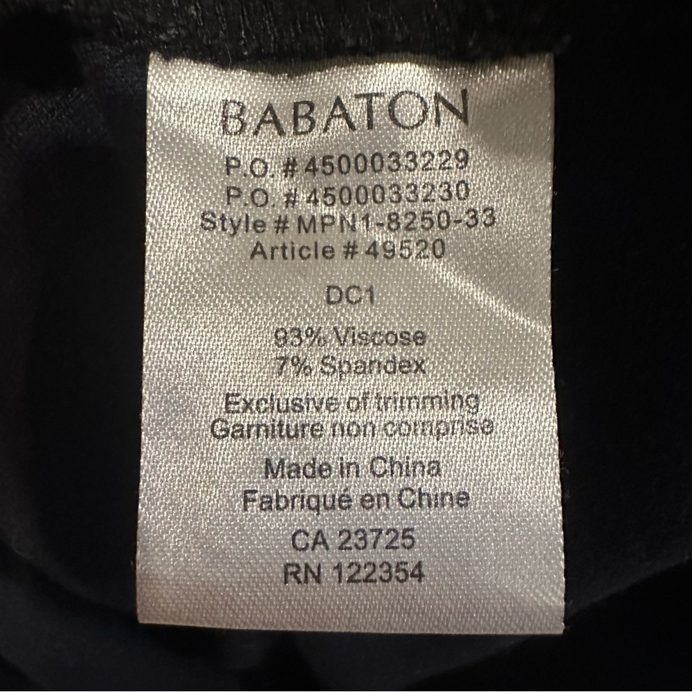 Babaton Scoop Neck Stretch Sheath Dress Navy w/Black Side & Sleeve Panels Size 8 - Picture 6 of 8